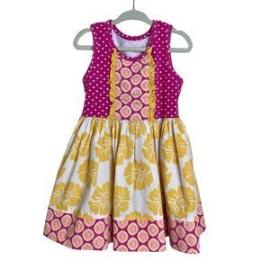 Eleanor Rose Hawaiian Punch Sleeveless Dress Girls Size 3-4